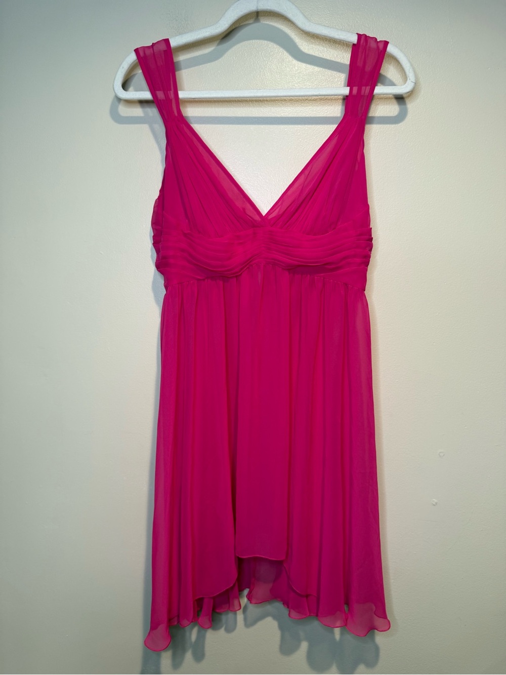 Victoria’s Secret y2k 00’s Chiffon Sheer Slip Dress Chemise hot pink